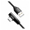 Cavo HighSpeed USB-C™ Maschio Angolato/USB-A Maschio Dritto 1m Nero