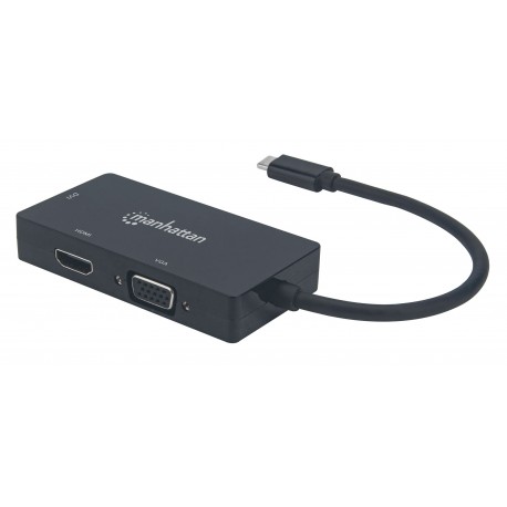 Convertitore Audio Video USB-C™ 3-in-1 Multiporta HDMI DVI VGA IADAP USBC-AV4K