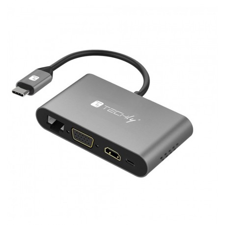 Docking Station USB-C™ SuperSpeed Multiporta USB HDMI VGA RJ45 MicroSD IADAP USB31-DOCK3