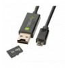 Cavo USB OTG Micro B / USB A con Lettore Micro SD/SDHC 26cm Nero ICOC U2OTG-SD