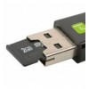 Cavo USB OTG Micro B / USB A con Lettore Micro SD/SDHC 26cm Nero