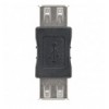 Adattatore USB-A Femmina USB-A Femmina Nero
