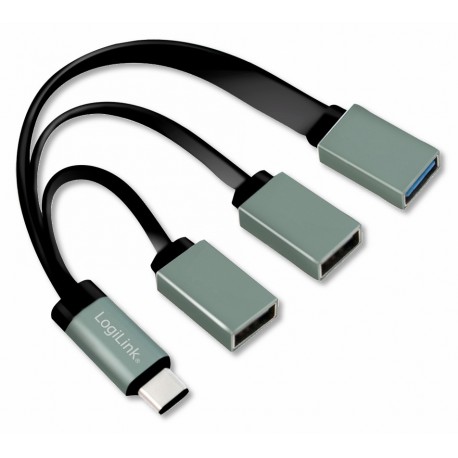 Hub Flessibile USB-C™ SuperSpeed 3 Porte USB3.0 A Femmina Nero IUSB31C-HUB3
