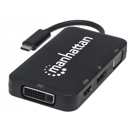 Adattatore Convertitore USB-C™ 4 in 1 a DP/HDMI/DVI/VGA Nero IADAP USBC-MULTI