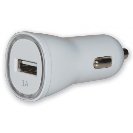 Caricatore da Auto Universale 1 Porta USB con Uscita 5V 1A Bianco IUSB2-CAR2-1A1P