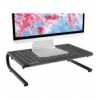 Stand Supporto da Scrivania per Monitor Notebook in Metallo 370mm Nero ICA-MS 059