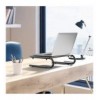 Stand Supporto da Scrivania per Monitor Notebook in Metallo 370mm Nero