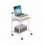 Scrivania Mobile ''Compact'' per Computer Ripiano Tastiera Scorrevole Bianco
