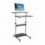 Postazione di Lavoro Carrello PC Laptop con Mensole Altezza Regolabile