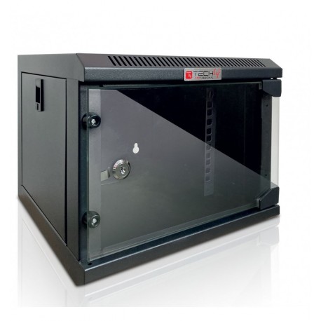 Armadio Rack 10'' a Muro 4 Unità Pannelli Asportabili Nero I-CASE EM-1004BKEC