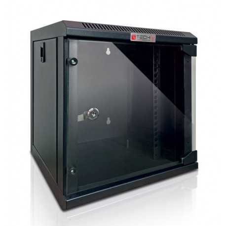 Armadio Rack 10'' a Muro 9 Unità Pannelli Asportabili Nero I-CASE EM-1009BKEC