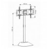 Supporto da Pavimento Girevole con Staffa per TV LCD/LED/Plasma 32-70''