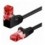 Cavo di rete Patch Connettore Angolato 90° CCA Cat.6 UTP 0,25m Nero