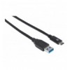 Cavo USB 3.2 Gen2 A Maschio / USB-C™ Maschio 0.5m Nero