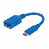 Cavo Superspeed USB A Femmina USB-C™ Maschio 15cm Blu ICOC MUSB31-CMAF02