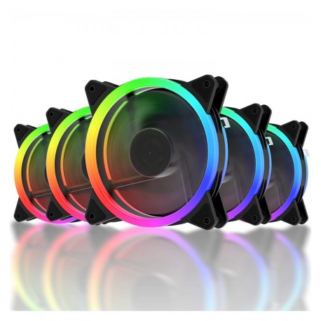 Ventola di Raffreddamento 4pin LED Rainbow Multicolor 120 mm PC Gaming ICSB-GRAVITY