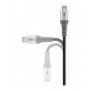 Cavo Micro USB Guaina Intrecciata USB2.0 A M/MicroB M 0,5m Nero/Silver