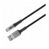 Cavo Micro USB Guaina Intrecciata USB2.0 A M/MicroB M 1m Nero/Silver ICOC MUSB-010-TS