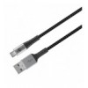 Cavo Micro USB Guaina Intrecciata USB2.0 A M/MicroB M 2 m Nero/Silver