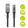 Cavo USB-C™ a USB A Connettori in Metallo e Rivestimento Tessuto 0,5m