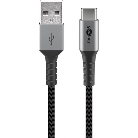 Cavo USB-C™ a USB A Connettori in Metallo e Rivestimento Tessuto 1