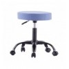 Sgabello Girevole con Ruote Altezza Regolabile Tessuto Sfoderabile Blu ICA-CT SGW-BL