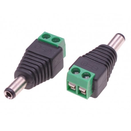 Adattatore Alimentazione DC 2.5x5.5mm Maschio Terminal Block 2 pin IADAP TB2T-DC2555M