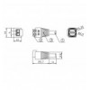 Adattatore Alimentazione DC 2.5x5.5mm Maschio Terminal Block 2 pin