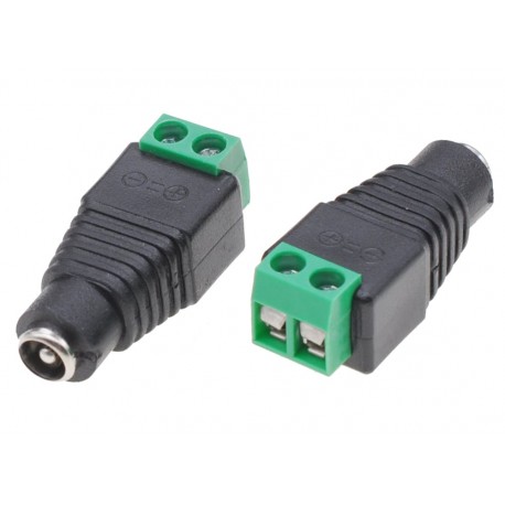 Adattatore Alimentazione DC 5.5x2.1mm Femmina Terminal Block 2 pin IADAP TB2T-DC5521F