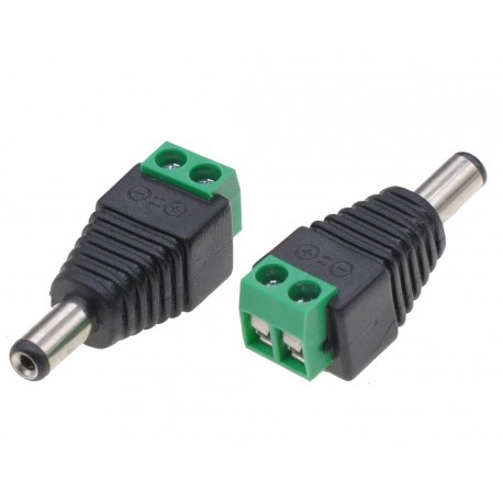 Adattatore Alimentazione DC 5.5x2.1mm Maschio Terminal Block 2 pin IADAP TB2T-DC5521M