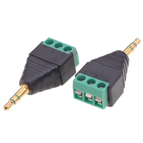 Adattatore Connettore Audio 3.5 mm Maschio a Terminal Block 3 pin IADAP TB3T-AU35M