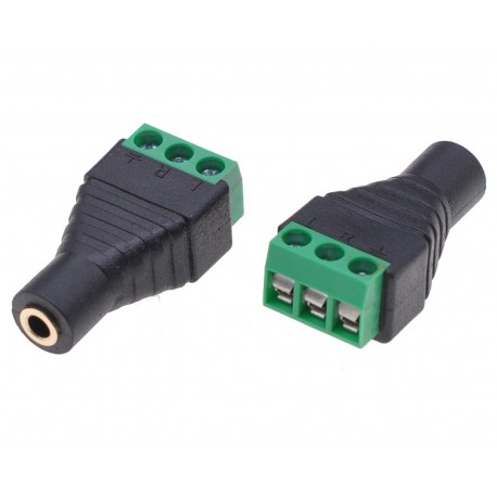 Adattatore Audio 3.5 mm Stereo Femmina Terminal Block 3 pin IADAP TB3T-AU35F