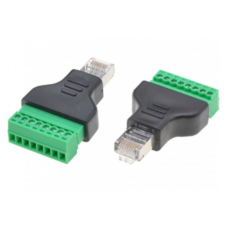 Adattatore Connettore RJ45 Maschio Terminal Block 8 pin IADAP TB8T-RJ45M