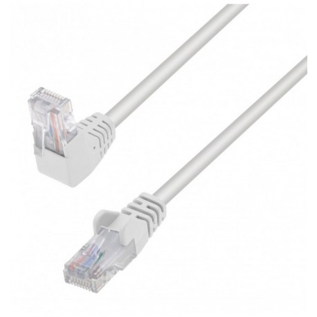 Cavo di Rete Patch Connettore Angolato 90° CCA Cat. 5E UTP 1m Bianco ICOC U5EB-010-WLTY