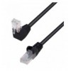 Cavo di Rete Patch Connettore Angolato 90° CCA Cat. 5E UTP 2m Nero ICOC U5EB-020-BLTY