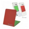 Supporto Smartphone Universale Adesivo Grip Phone con Stand Rosso