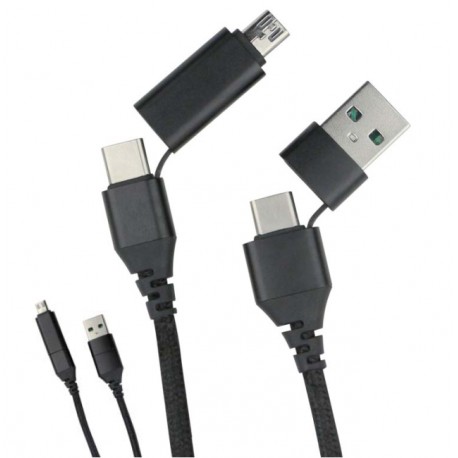 Cavo di Sincronizzazione e Ricarica USB-C™ USB-A e Micro USB 1.2m Nero ICFT-255175