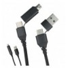 Cavo di Sincronizzazione e Ricarica USB-C™ USB-A e Micro USB 1.2m Nero ICFT-255175