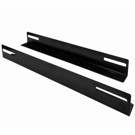 Coppia staffe a L Laterale per Rack 19'' a Muro Prof. 450mm Nero I-CASE RAIL-450EW