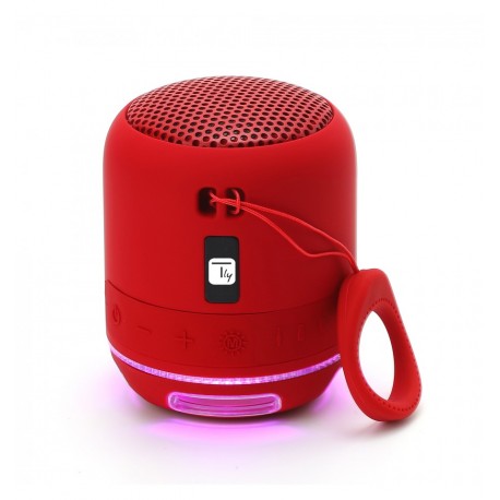 Altoparlante Wireless Speaker Portatile con Vivavoce e Luci LED Rosso ICASBL94RE