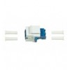 Giunto Fibra LC Duplex Monomodale per Keystone Blu e Bianco