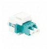 Giunto Fibra LWL LC Duplex Multimodale per Keystone Acqua e Bianco