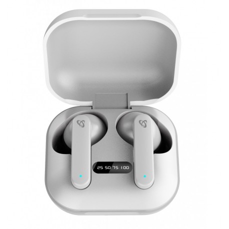 Auricolari Bluetooth v5.1 con Custodia di Ricarica Bianco ICSB-EBTWS72