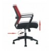 Sedia per Ufficio con Schienale Medio Nero/Bordeaux ICA-CT MC064