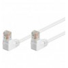 Cavo di rete Patch Angolato 90° CCA Cat. 5e Bianco UTP 0,5 m