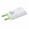 Caricatore USB 1A Compatto Spina Europea Bianco/Verde IPW-USB-ECWG
