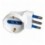 Adattatore spina 16A prese bipasso/Schuko 90° Bianco