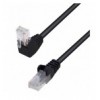 Cavo di Rete Patch Connettore Angolato 90° CCA Cat. 5E UTP 1m Nero ICOC U5EB-010-BLTY