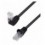 Cavo di Rete Patch Connettore Angolato 90° CCA Cat. 5E UTP 3 metri Nero
