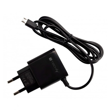 Caricabatterie Alimentatore Micro USB 5V 2.1A per Smartphone Tablet Nero IPW-USB-21AMBK